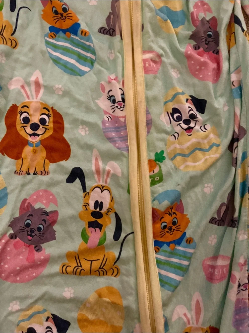 Little Sleepies Disney Characters Easter Zip One-Piece Footie Pajamas